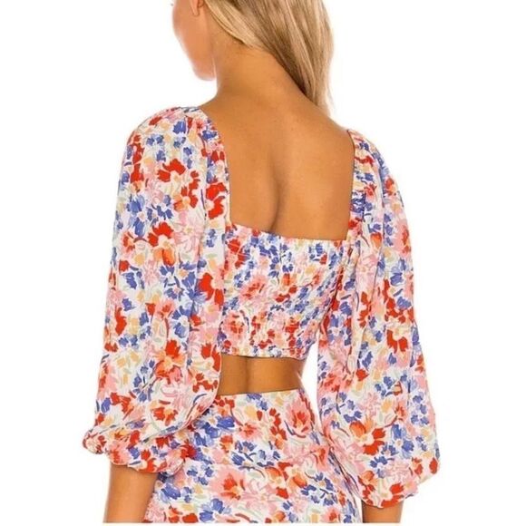 L'Space Farryn Floral Crop Top. Size Small.  VGUC. Beach Summer Vacation Boho - Picture 2 of 6
